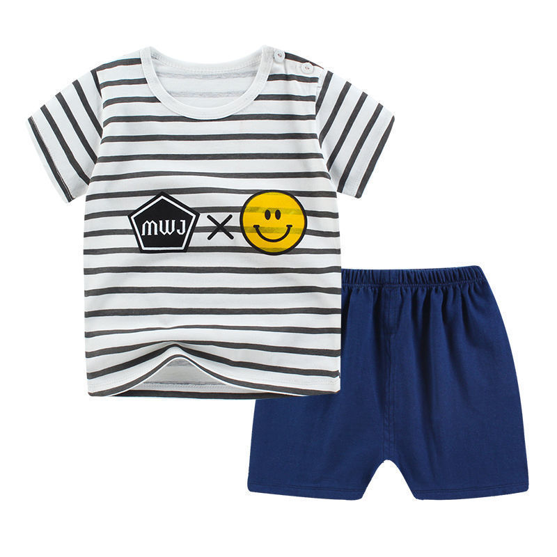Summer Infant Newborn Baby Boy and Girls Kids T-Shirt Shorts 2PCS Outfits Cotton Casual Clothes