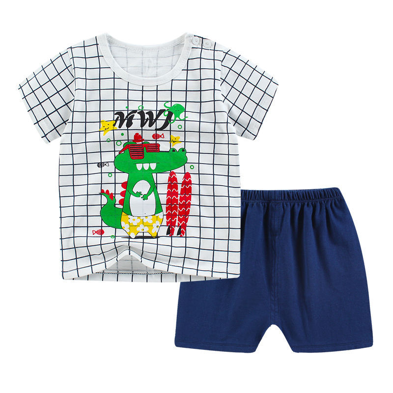 Summer Infant Newborn Baby Boy and Girls Kids T-Shirt Shorts 2PCS Outfits Cotton Casual Clothes