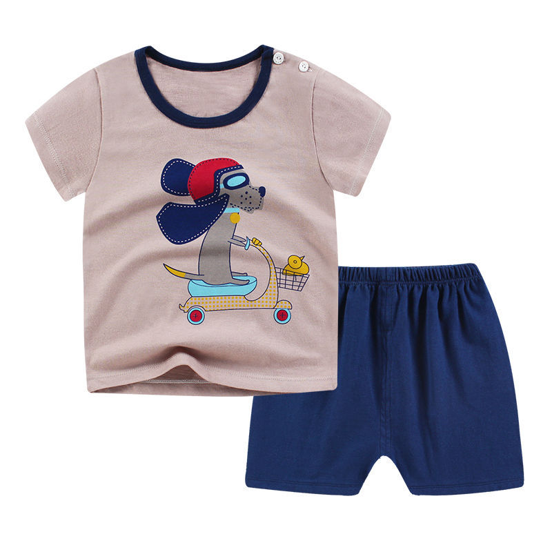 Summer Infant Newborn Baby Boy and Girls Kids T-Shirt Shorts 2PCS Outfits Cotton Casual Clothes