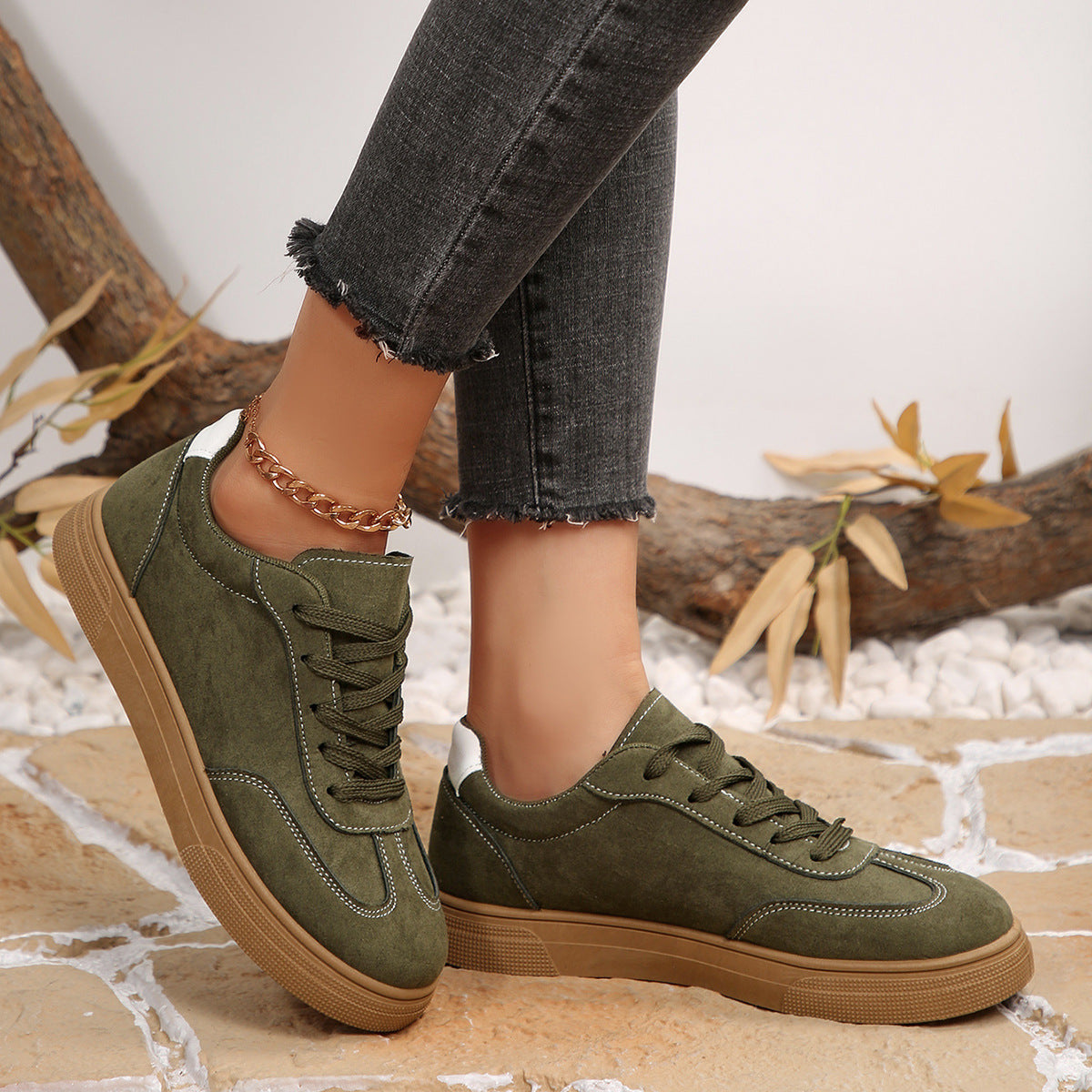 Womens Suede Sneakers