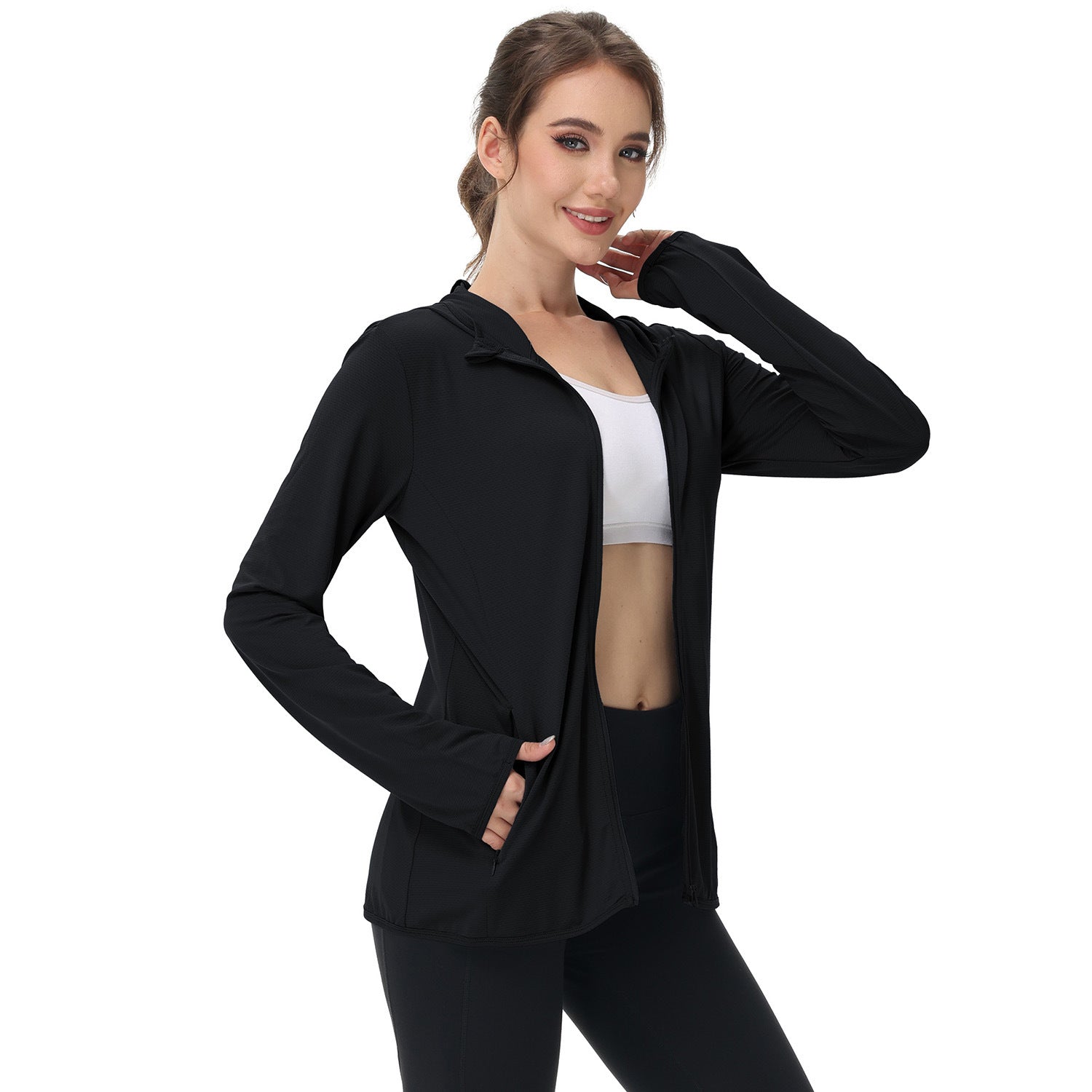 Summer Womens Sun-protective Clothing Plus-size Womens Lightweight Jacket
