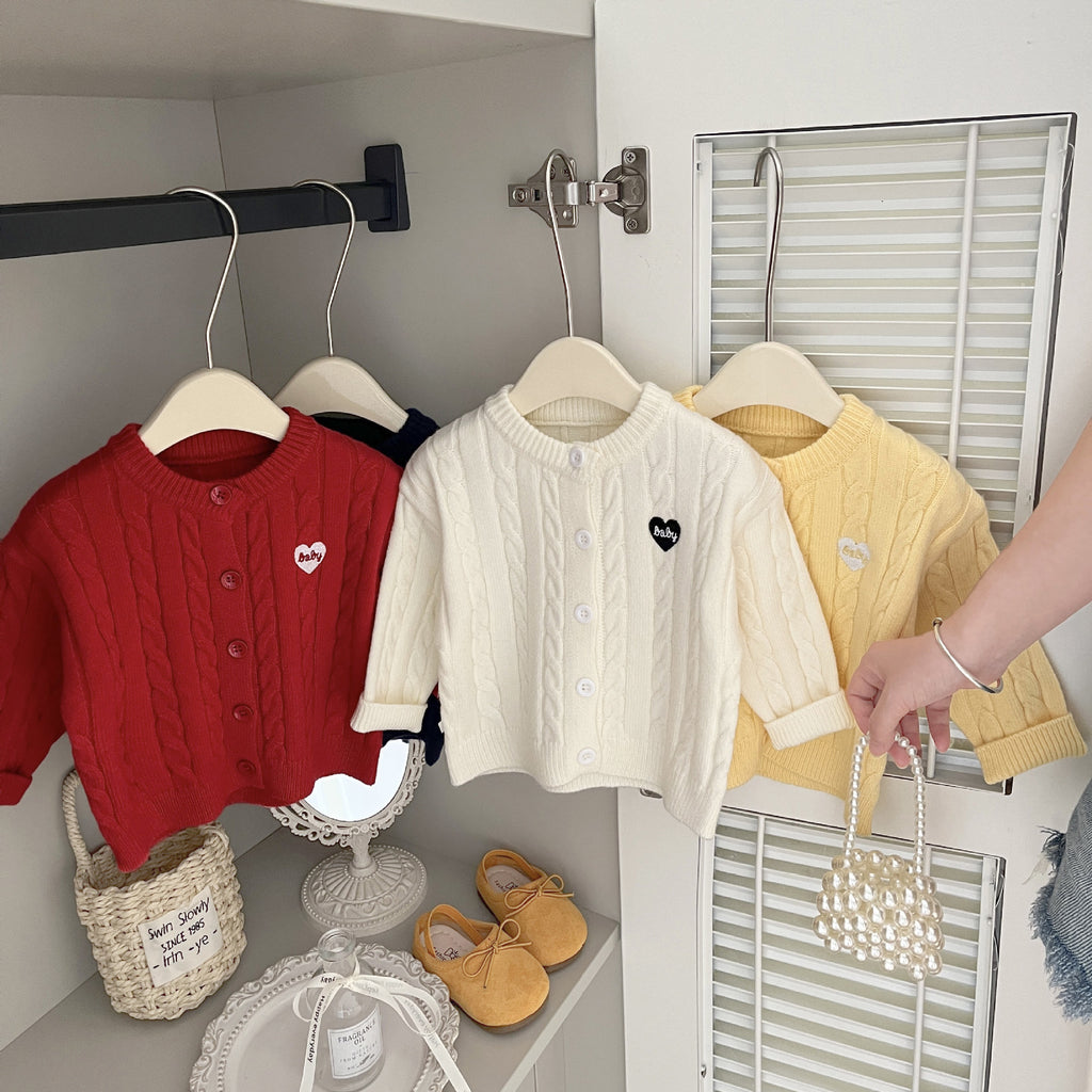 Twist-knit Cardigan Autumn Kids