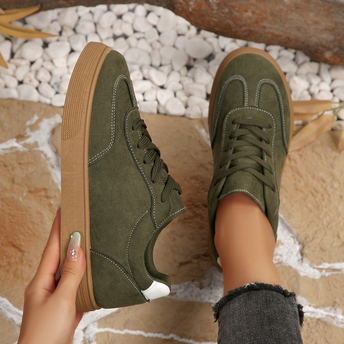 Womens Suede Sneakers