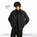 Plaid Patchwork Turn-Down Collar Baseball Jacket High-Street Vintage Barn Style Coat