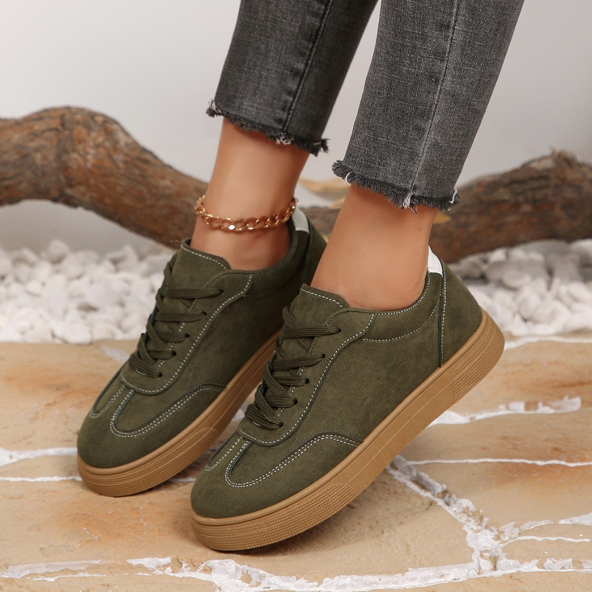 Womens Suede Sneakers
