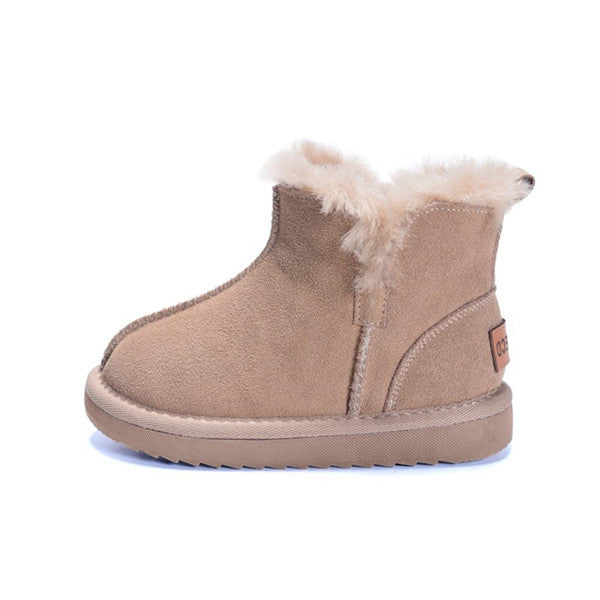 Children Snow Boots Genuine Leather