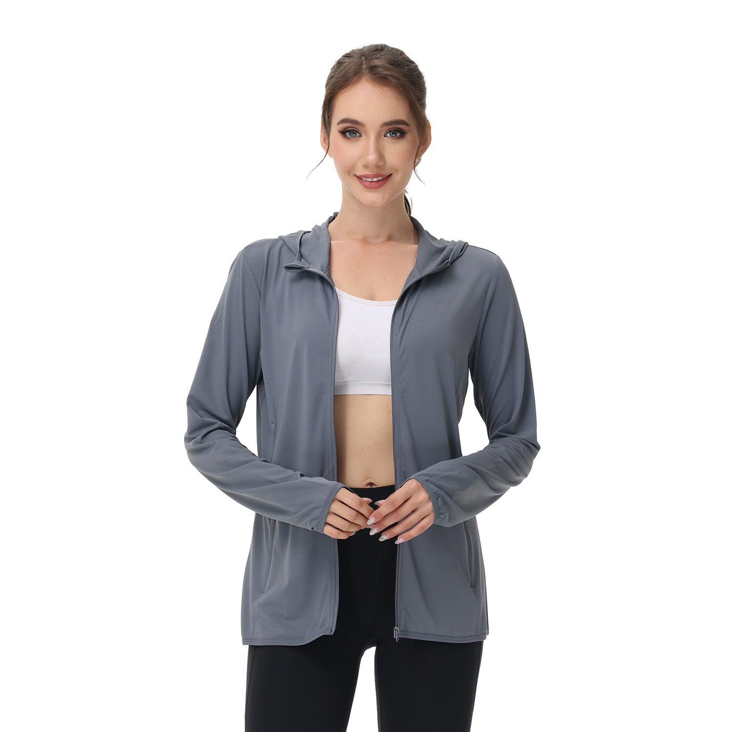 Summer Womens Sun-protective Clothing Plus-size Womens Lightweight Jacket