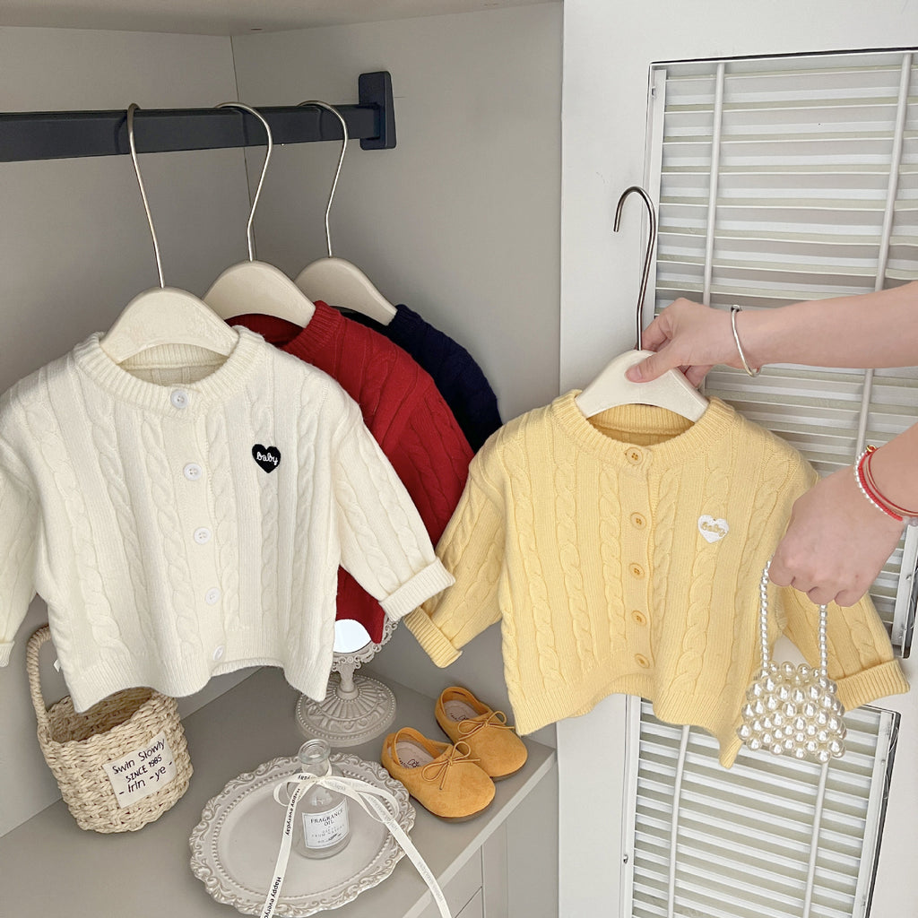 Twist-knit Cardigan Autumn Kids