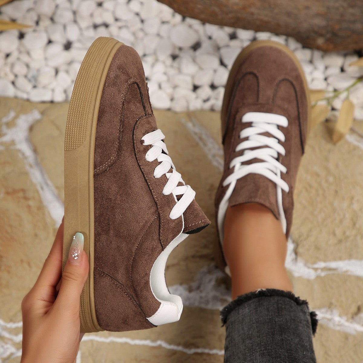 Womens Suede Sneakers