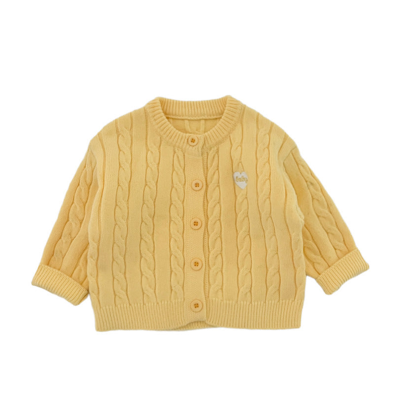 Twist-knit Cardigan Autumn Kids
