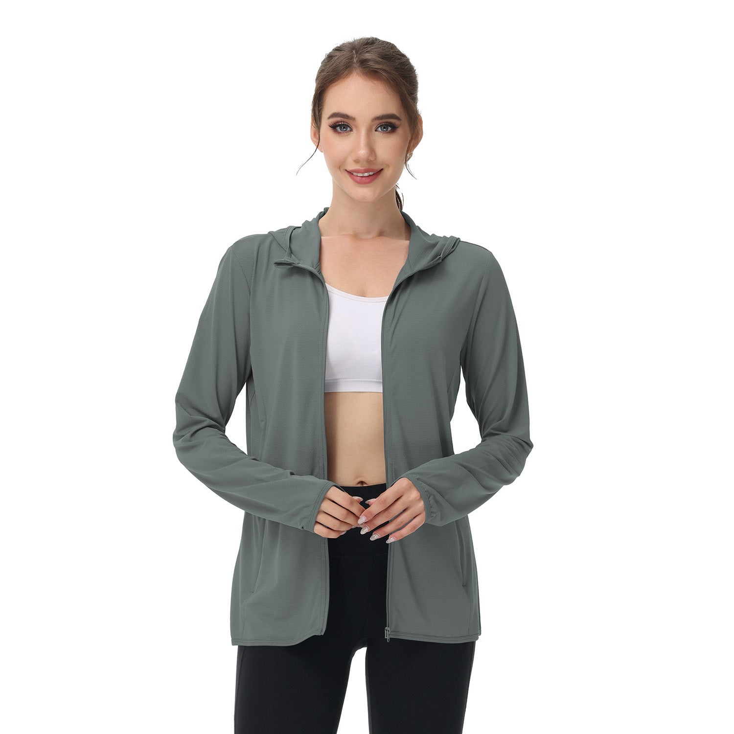 Summer Womens Sun-protective Clothing Plus-size Womens Lightweight Jacket