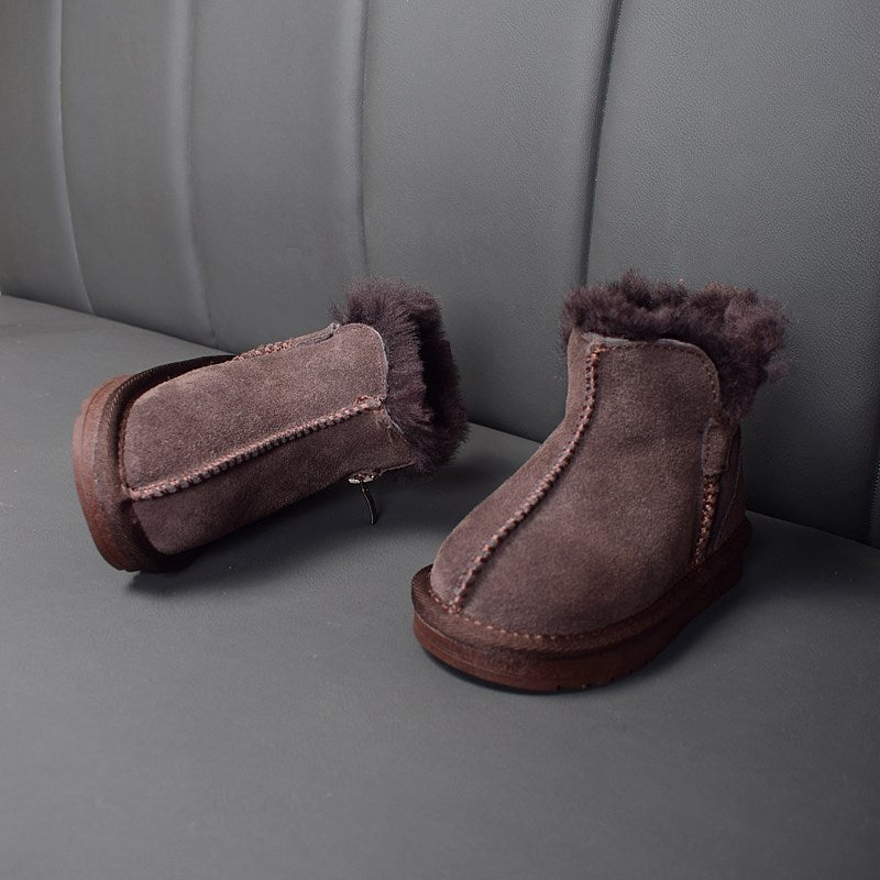 Children Snow Boots Genuine Leather